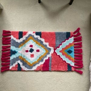 Anthropologie Multicolor Geometric Door Mat